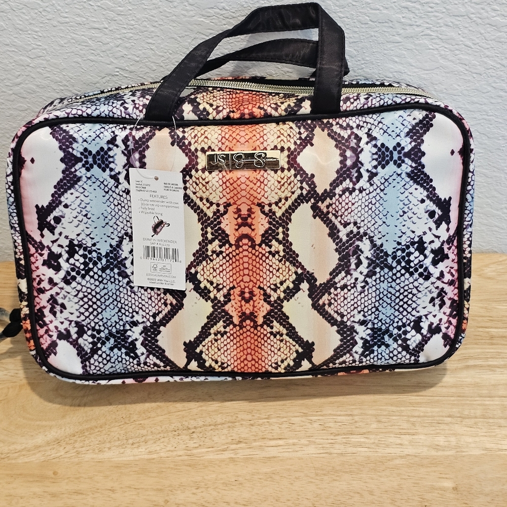 Jessica Simpson Multicolor Snake Print Weekend Bag, NWT